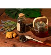 Чай черный, с соком ананаса, мёдом и облепихой