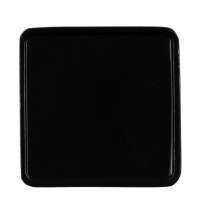 Квадратный шильдик на резинку Epoxi, черный