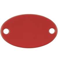 Шильдик металлический Alfa Oval, красный