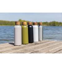 Термобутылка Wood из переработанной нержавеющей стали RCS, 500 мл