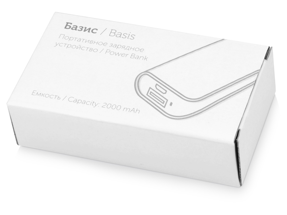 Портативное зарядное устройство &laquo;Basis&raquo;, 2000 mAh