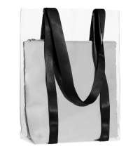 Шопер Clarity с серым органайзером, прозрачный