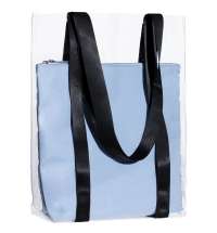 Шопер Clarity с голубым органайзером, прозрачный