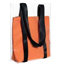 Шопер Clarity с оранжевым органайзером, прозрачный