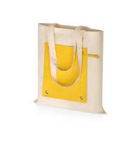 Складная хлопковая сумка для шопинга «Gross» с карманом, 180 г/м2