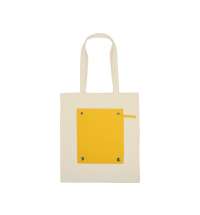 Складная хлопковая сумка для шопинга «Gross» с карманом, 180 г/м2