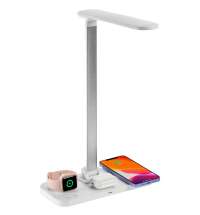Настольная лампа с беспроводной зарядкой Power Light, белая