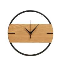 Деревянные часы с металлическим ободом «Time Wheel»
