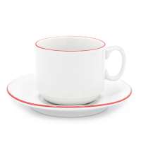 Чайная пара фарфоровая 220см³ &quot;экспресс&quot; &quot;Палитра&quot; (8С1342/1Ф34), красный, в коробке