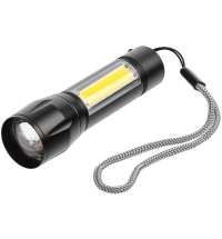 Фонарик аккумуляторный с фокусировкой луча Kirk, черный