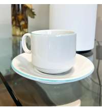 Чайная пара фарфоровая 220см³ &quot;экспресс&quot; &quot;Палитра&quot; (8С1554/1Ф34), зеленый, в коробке