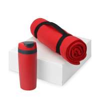 Подарочный набор Cozy с пледом и термокружкой