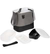 Набор ланчбоксов в термосумке Takk Mamma, серый