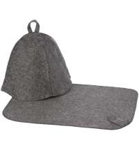 Набор для бани Heat Off с ковриком, серый