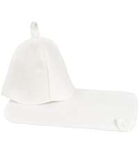 Набор для бани Heat Off с ковриком, белый