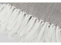 Плед акриловый с белой бахромой «Tassel»