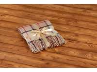 Плед акриловый с белой бахромой «Tassel»