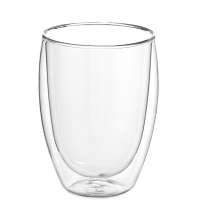 Стакан стеклянный "Lotos" с двойными стенками и крышкой, бирюзовый