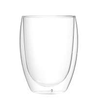 Стакан стеклянный "Lotos" с двойными стенками и крышкой, бирюзовый