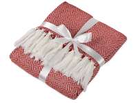 Плед акриловый с белой бахромой &laquo;Tassel&raquo;