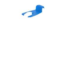 Крышка пластиковая к стакану стеклянному Mango, синяя