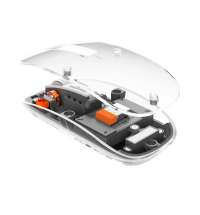 Мышь компьютерная беспроводная прозрачная Crystal, черная