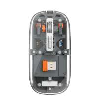 Мышь компьютерная беспроводная прозрачная Crystal, черная