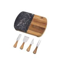 Набор для сыра в подарочной коробке из акации и мрамора «Date»