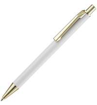 Ручка шариковая Lobby Soft Touch Gold, белая