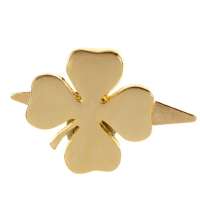 Шильдик «Счастливый клевер», золотистый