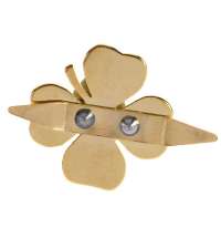 Шильдик &laquo;Счастливый клевер&raquo;, золотистый