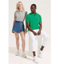 Рубашка поло унисекс Pegase, серый меланж