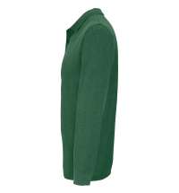 Рубашка поло унисекс с длинным рукавом Planet LSL, темно-зеленая