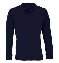 Рубашка поло унисекс с длинным рукавом Planet LSL, темно-синяя