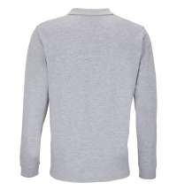 Рубашка поло унисекс с длинным рукавом Planet LSL, серый меланж