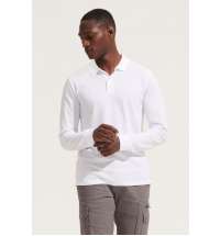 Рубашка поло унисекс с длинным рукавом Planet LSL, белая