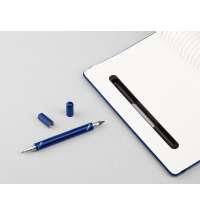 Блокнот с ручкой и вечным карандашом в пенале, с подставкой под смартфон