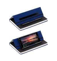 Блокнот с ручкой и вечным карандашом в пенале, с подставкой под смартфон