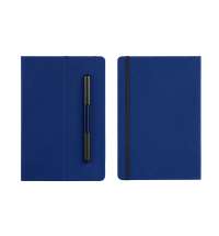 Блокнот с ручкой и вечным карандашом в пенале, с подставкой под смартфон