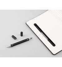 Блокнот с ручкой и вечным карандашом в пенале, с подставкой под смартфон