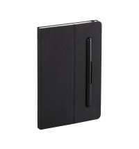 Блокнот с ручкой и вечным карандашом в пенале, с подставкой под смартфон