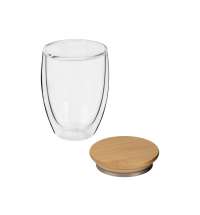 Стакан с двойными стенками и бамбуковой крышкой «Valday»