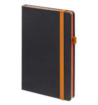 Ежедневник Ton, недатированный, черный с оранжевым