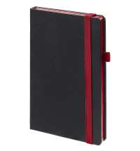 Ежедневник Ton, недатированный, черный с красным