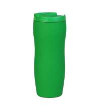 Термокружка с двойной стенкой Softoccino, зеленая-S