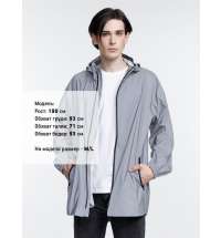 Парка Manifest из светоотражающей ткани, серая