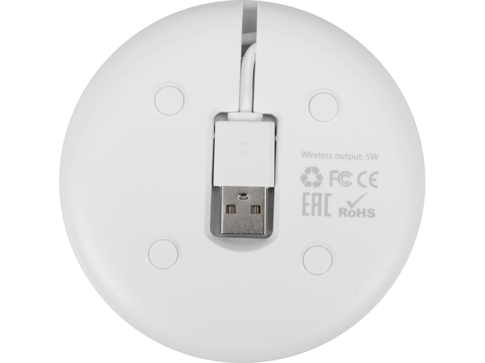 Беспроводное зарядное устройство «Disc» со встроенным кабелем 2 в 1