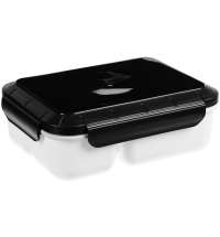 Ланчбокс Cibus с аккумулятором холода, белый с черным