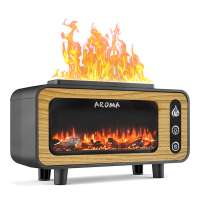 Светодиодный USB увлажнитель-аромадиффузор Vintage Fireplace, коричневый