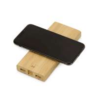 Внешний беспроводной аккумулятор из бамбука «Bamboo Air», 10000 mAh